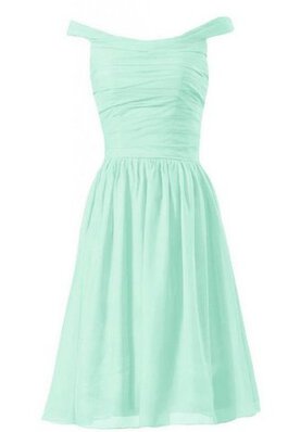 Robe demoiselle d'honneur bref naturel avec chiffon ruché ligne a