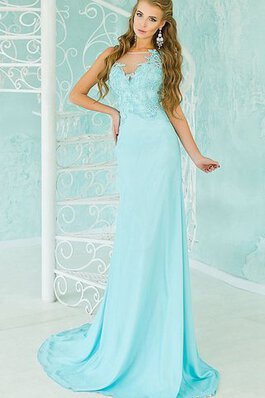 Robe de bal longueru au niveau de sol avec perle avec manche courte ligne a avec chiffon