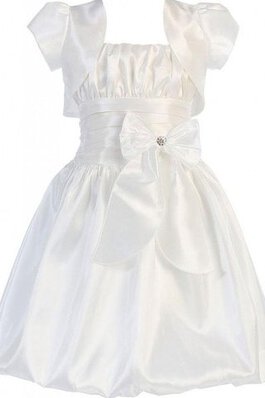 Abito da Cerimonia Bambini Con Giacca A-Line in Taffeta Senza Maniche