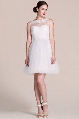 Abito Laurea in Tulle con Applique mini Cerniera largo A-Line