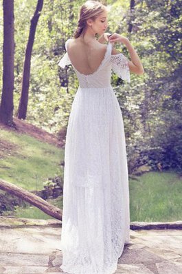 Robe de mariée romantique distinguee d'epaule ecrite ligne a avec manche épeules enveloppants