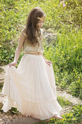 Vestido de Floristas de Corte princesa de Atractivo de Hasta el suelo de con Lentejuelas