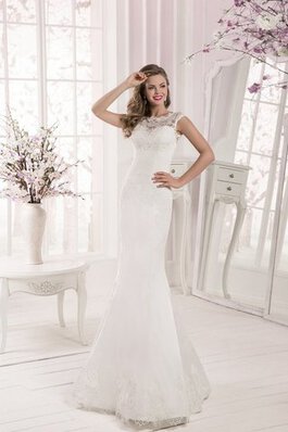 Abito da Sposa Bordo Ondulato Vintage A Terra Lungo in Tulle con Cristino