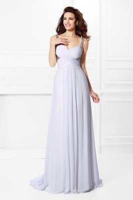 Robe de bal sexy larges bretelles manche nulle avec perle de princesse