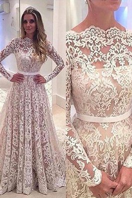 Abito da Sposa Elegante Principessa A-Line Naturale Barchetta