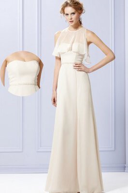 Robe demoiselle d'honneur de bustier ceinture en étoffe avec chiffon ligne a