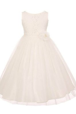 Abito da Cerimonia Bambini con Nastro A-Line Naturale Principessa in Tulle