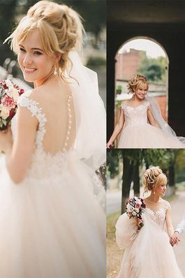 Abito da Sposa Classico Tondo A-Line Principessa Naturale