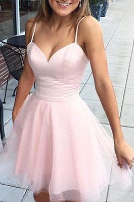 Robe de bal bref avec sans manches en tulle de princesse ligne a