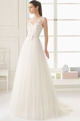 Robe de mariée delicat spécial simple ceinture en étoffe avec sans manches