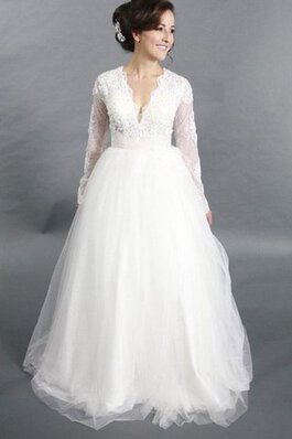 Abito da Sposa Moderno sogno con Piega retro Coda A Strascico Corto A-Line