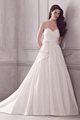 Robe de mariée spécial classique solennelle avec sans manches en taffetas