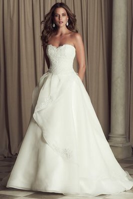 Abito da Sposa Vintage Cerniera Lungo Cuore All Aperto Senza Maniche