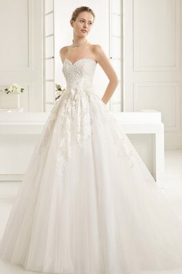 Abito da Sposa con Fiore moda Cerniera favola Lungo A Terra