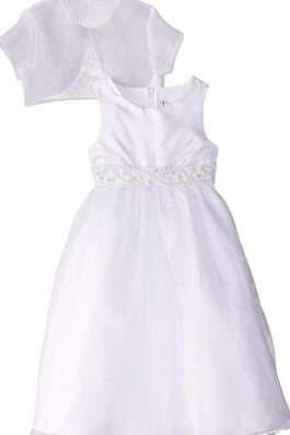 Robe de cortège enfant col u profond avec zip avec perle avec sans manches