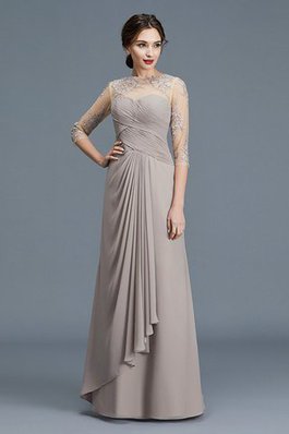 Abito mamma Sposa Naturale con Increspature in Chiffon Principessa A-Line