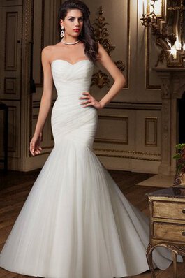 Abito da Sposa con Criss-cross sexy Senza Maniche con Piega Semplice Cuore