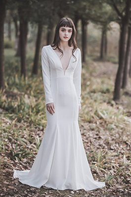 Robe de mariée de traîne courte enchanteur longueur au ras du sol modeste delicat