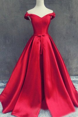 Elegante Vestido de Fiesta de Volantes Adorno de Hasta el suelo de Encaje Adorno