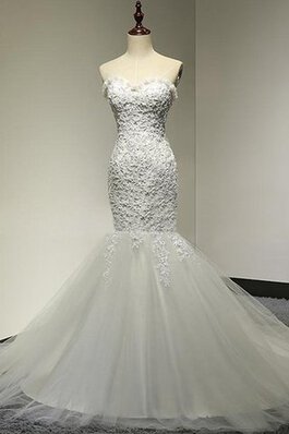 Robe de mariée delicat extraodinaire avec perle de sirène en tulle