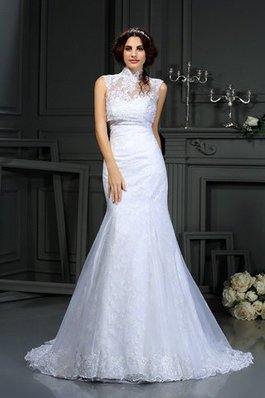 Abito da Sposa Sirena Elegante Vintage Coda A Strascico Corto Lunghi