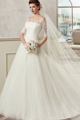 Abito da Sposa originale Fuori dalla spalla Pudica con Ricamo sogno A-Line