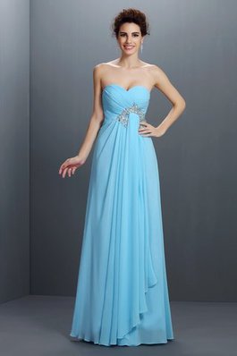 Prinzessin Ärmelloses Chiffon Bodenlanges Glamouröses Ballkleid