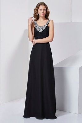 Robe de bal longue encolure ronde avec perle de princesse longueur au ras du sol