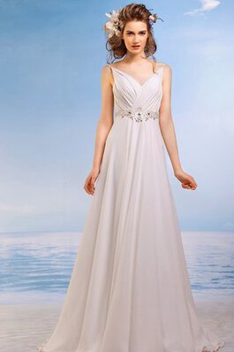 Robe de mariée naturel bandouliere spaghetti avec sans manches avec lacets avec chiffon