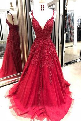 Vestido de Noche de Corte princesa en Tul de Apliques de Gran venta