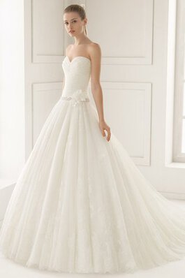 Abito da Sposa Pomposo con Applique Moderno All Aperto stravagante Senza Maniche