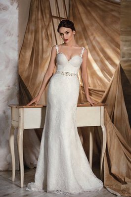 Abito da Sposa in Pizzo Formale E Informale in pizzo Senza Maniche con Applique Allacciato