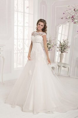 Vestido de Novia de Espalda con ojo de cerradura de Escote con cuello Alto