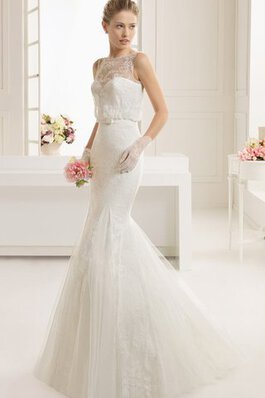 Abito da Sposa in Pizzo Shiena Sheer sexy Lungo Senza Vita Esclusivo