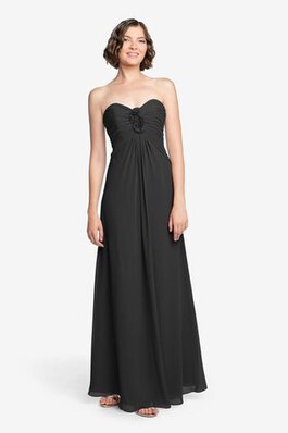 Robe demoiselle d'honneur ruché avec chiffon de bustier longueru au niveau de sol