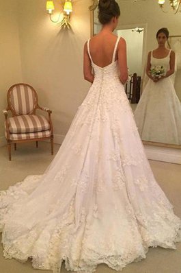 Vestido de Novia en Encaje de Natural de Hasta el suelo de Maravilloso