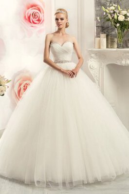 Vestido de Novia de Corte Evasé de Cola Corte de Abalorio de Natural de Hasta el suelo