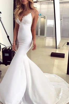 Robe de mariée passionnant jusqu'au sol en satin facile longue