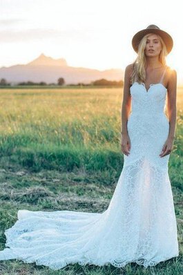 Abito da Sposa Tubino con Applique in pizzo Senza Maniche con Piega lusso