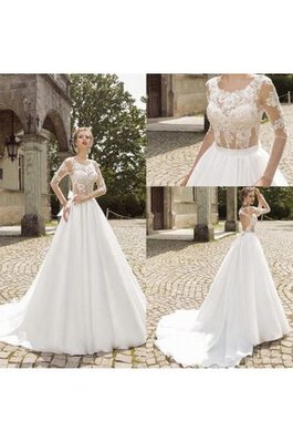 Abito da Sposa All Aperto Lungo in pizzo Formale conservatore Tondo