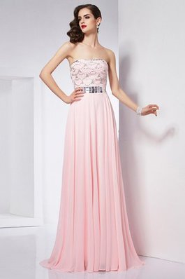 Robe de soirée longue de bustier de princesse avec perle ligne a