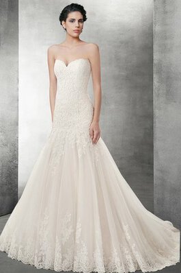 Robe de mariée attirent naturel avec sans manches avec lacets de col en cœur