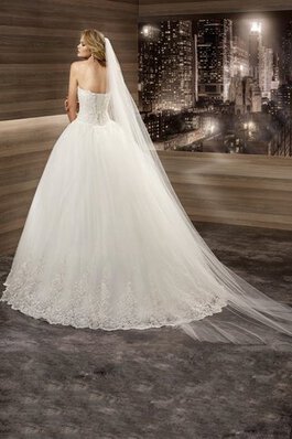 Abito da Sposa Ball Gown in pizzo Allacciato favola in Pizzo con Applique