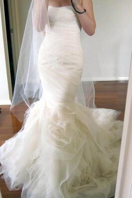 Elegante Vestido de Novia de Corte Sirena de Escote Corazón de Espalda Descubierta