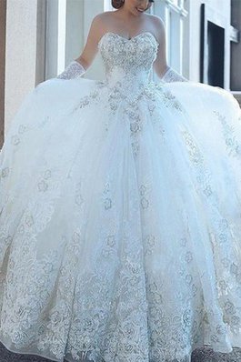 Abito da sposa lunghi lusso pudica sbalorditivo in tulle con piega