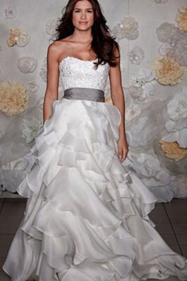 Robe de mariée avec ruban fermeutre eclair avec sans manches de bustier ceinture