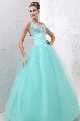 Abito Quinceanera A-Line Cuore Ball Gown con Perline in Tulle