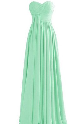 Robe demoiselle d'honneur naturel a-ligne en chiffon ruché