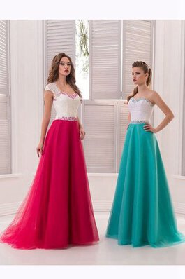 Robe de bal en tulle ligne a col élisabéthain avec zip avec décoration dentelle