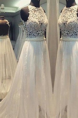 Abito da Sposa Spazzola Treno Naturale Vintage Senza Maniche Tondo